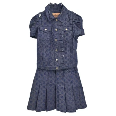 Louis Vuitton Settup Traje Chaqueta Falda Azul Marino RW101W #34 124293 Foto 1 de 4