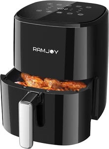 Air Fryer 3.8 Quarts for 1-2 People, 8-In-1 Functions, Air Fry, Roast, Bake, Bro - Picture 1 of 12