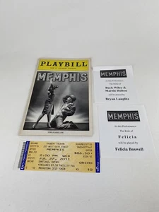 Memphis Playbill 2010 Shubert Theatre Ticket Kimbell Glover Jill Morrison - Picture 1 of 2