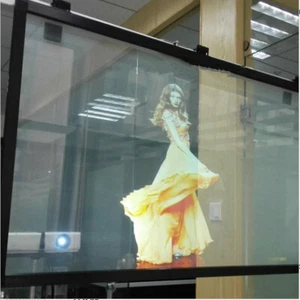 Width:60in Clear Holographic Rear Projection Film Screen Film PET Adhesive Vinyl - Picture 1 of 12