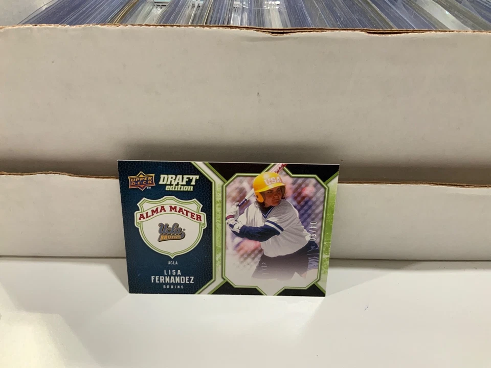 2009-10 UPPER DECK DRAFT EDITION LISA FERNANDEZ GREEN ALMA MATER AM-LF 4/50 - Image 1 of 1