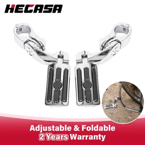 Clavijas de pie de carretera para motocicleta Harley Touring Road King Steet Glide barra de 1-1/4" - Imagen 1 de 18