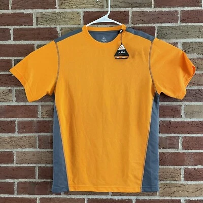 Camiseta Bolle Active Para Hombre Talla Pequeña Cuello Redondo Naranja/Gris Nueva Con Etiquetas Foto 1 de 4