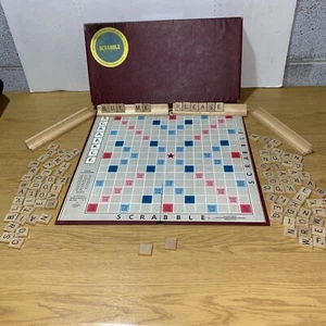 Vintage 1953 SCRABBLE- Selchow & Righter Co 99 Tile Pieces (+2 Blanks) - Picture 1 of 9