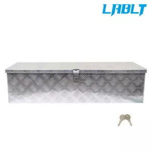 LABLT 39"×13"×10" Silver Aluminum Pickup Truck Trunk Bed Tool Box Storage Lock - Foto 1 di 9
