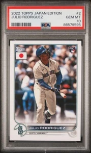 2022 Topps Japan Edition Julio Rodriguez PSA 10 Gem Mint #2 - Picture 1 of 3