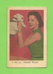 1958 Dutch Gum Card X Nr #230 Natalie Wood