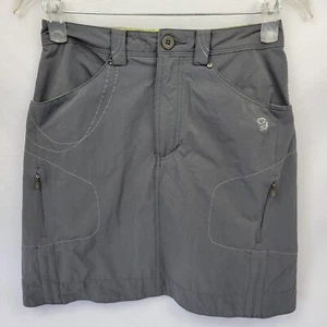 Mountain Hardwear Hiking Skirt 2 Outdoor Utility Nylon Ruched Lined Zip Pockets  - Picture 1 of 12
