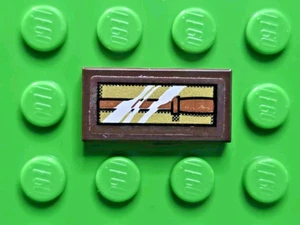 LEGO Harry Potter Tile HP Decorated 1x2 Dark Brown Wand Sticker  3069pb0520 - Picture 1 of 1