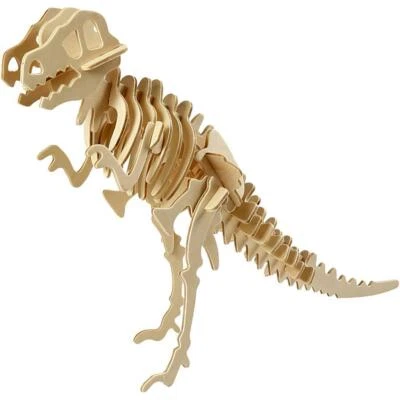 CE MARK 3D Dinosaurier Holzbausatz 33x8x23 cm Dekoration Einfache Puzzles Designs