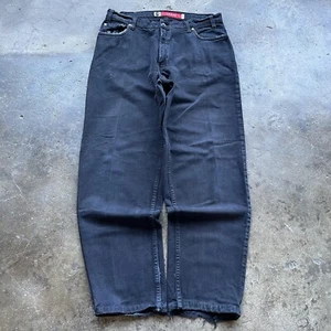 90s baggy black silver tab loose fit Levi's jeans fits size 36x31 - Picture 1 of 10