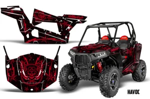 Calcomanía adhesiva gráfica Polaris RZR 900S UTV envoltura lateral x lateral SXS 15-16 ROJO ESTRAGOS - Imagen 1 de 1