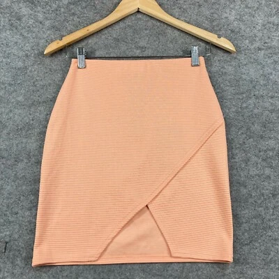 NUEVA Falda Missguided Mujer Talla 8 Rosa Melocotón Cintura Elástica Bodycon 1218 Foto 1 de 4