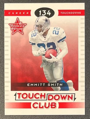 EMMITT SMITH  1999 Leaf Rookies & Stars Touchdown Club #’d/1000  TC-8 Cowboys - Image 1 of 2