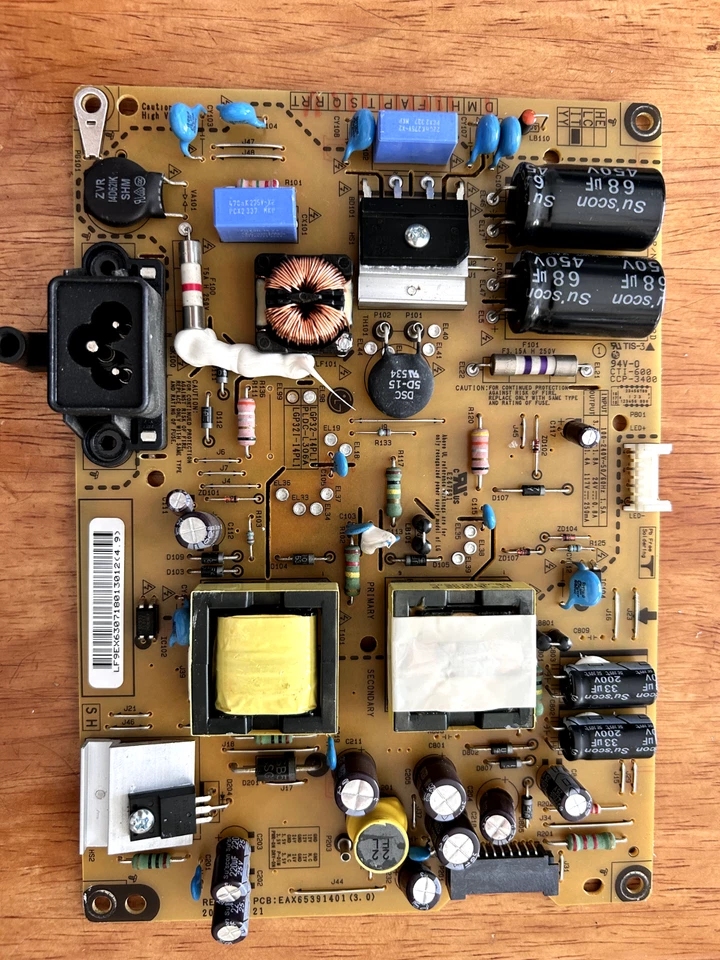 PSU POWER SUPPLY BOARD EAX65391401(3.0) FOR 32" LG 32LB561B 32LF580V TV, - Image 1 of 1