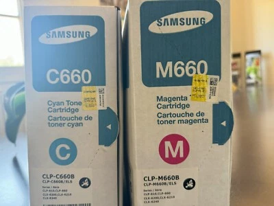 1 Cartucho de Toner CYAN (C) CLP-C660 + 1 Cartucho de Toner MAGENTA (M) CLP-M660 - Imagen 1 de 4