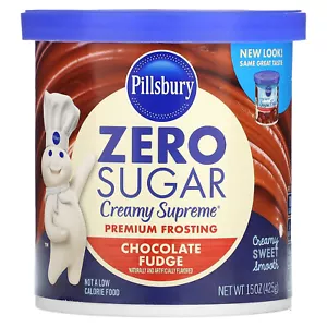 Zero Sugar, Premium Frosting, Chocolate Fudge, 15 oz (425 g) - Picture 1 of 2