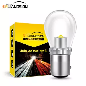 2Pcs 1157 BAY15D P21/5w White Led for Car Brake Light Stop Tail Lamp Bulb 6V-24V - Picture 1 of 10