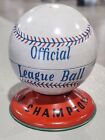 Vintage Dual Thread Official League Baseball World Champions Tin Litho Bank 