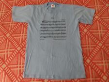 Camiseta Vintage Años 80 Menú Notas Musicales Johann Sebastian Bach Pequeña Azul Rara