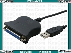 Drucker Kabel USB nach Parallel DB25 1,2m schwarz #10304 - Bild 1 von 1