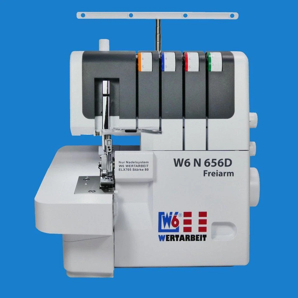 W6 N 656D Freiarm Overlock Nähmaschine - Weiß