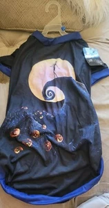 Disney Nightmare Before Christmas Skellington Moonlight Hill Dog Shirt Med. Nwt - Picture 1 of 5