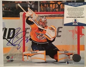 PEKKA RINNE SIGNED NASHVILLE PREDATORS 8x10 PHOTO BECKETT BAS COA D32777 - Picture 1 of 1