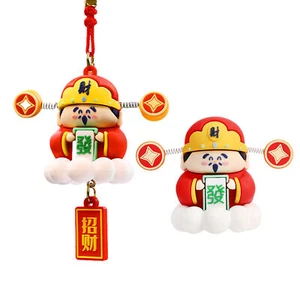 Car Mirror Hangable Accessories God of Wealth Silicone Pendant Meaningful Decor - Picture 1 of 14