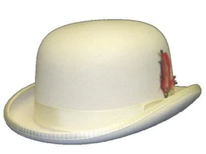 100% Wool High Quality Derby Hat Cap Cream Made in USA - Picture 1 of 1
