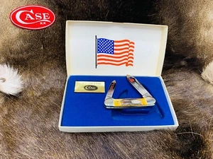 1989 Case Colors Don't Run Canoe Knife Stag Handles Mint In Clam Shell Box - 83C - Picture 1 of 12