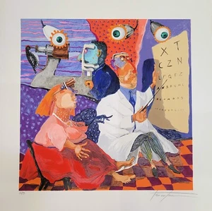 Pino Procopio  Serigrafia I' oculista - Bild 1 von 1