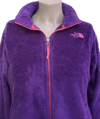The North Face Girls Juniors fur jacket, Size XL 18) Purple Pink Zip 0099 - Image 1 of 4