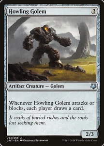MTG 2018 HOWLING GOLEM - ARTIFACT CREATURE - Magic Gathering card UNCOMMON - Picture 1 of 2