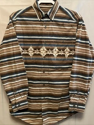 Vintage Woolrich Flannel Blanket Native American Tribal Southwest Aztec Shirt M - Image 1 of 4