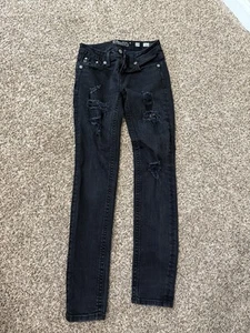 Miss Me girls Distressed Black jeans - Picture 1 of 9