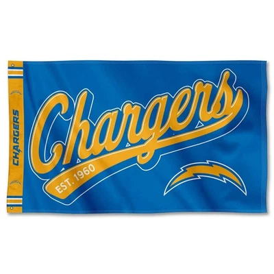 Bandera premium premium de 3x5 pies con logotipo de guión de Los Angeles Chargers Foto 1 de 4