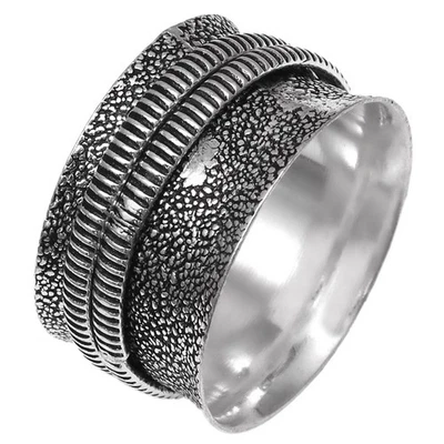 Joias de prata feitas à mão Spinner Anxiety "10" - Imagem 1 de 4