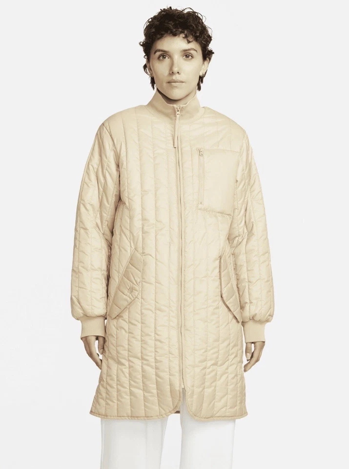 Nike Sportswear Therma-FIT Tech Pack Quilted Long Jacket Wmns Small DQ7745-718