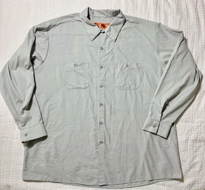 Red Kap Men's Industrial Mechanic Work Shirt 3XL Long Sleeve Button Up (B6) - Picture 1 of 6