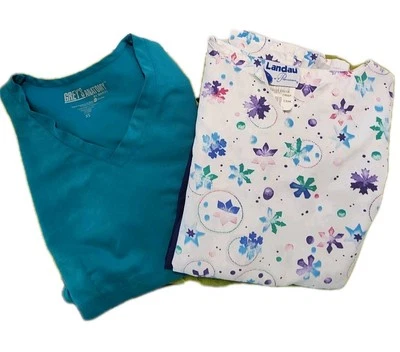 Women's X-Small Scrub Sets Turquoise Grey's Anatomy & Purple Peaches & Landau - Image 1 of 4