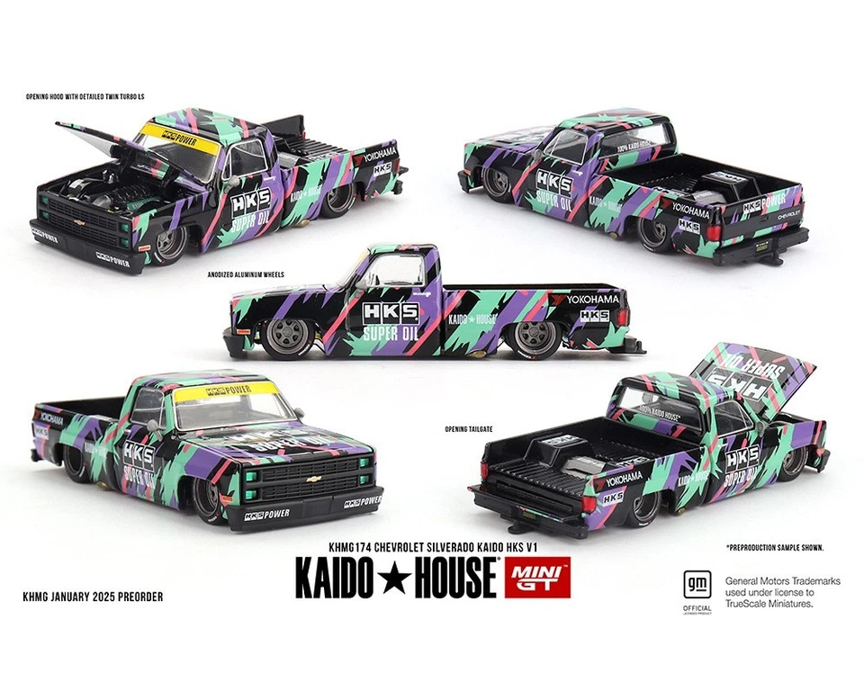 Chevrolet Silverado Kaido House X Mini GT 1:64 HKS V1 Foto 1 de 1