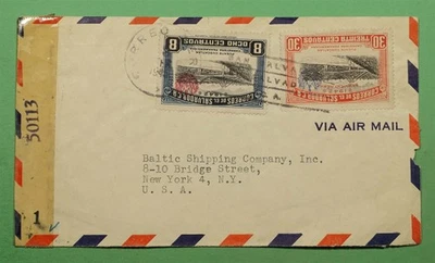 DR WHO 194? EL SALVADOR AIRMAIL TO USA WWII CENSOR w13886 - Image 1 of 2