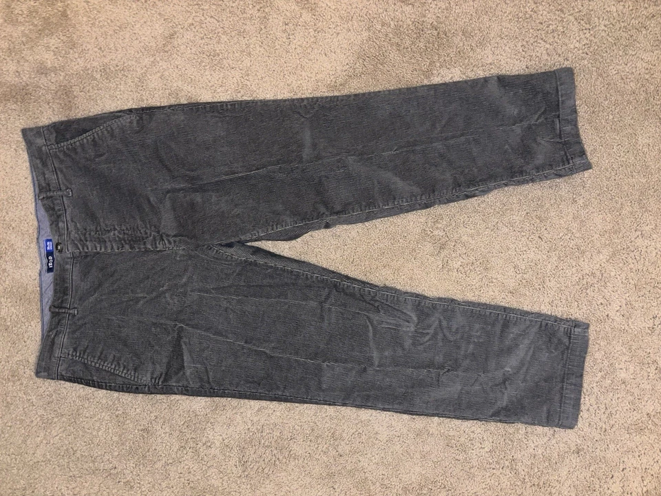 Pantalones Izod Para Hombre 32x32 Se Ajusta 33x32 Pana Pierna Recta Gris Oscuro Informales Medianos Foto 1 de 4