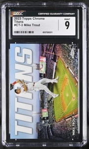 2023 Topps Chrome Mike Trout #CT-3 Titans Baseball CGC 9 - Picture 1 of 2