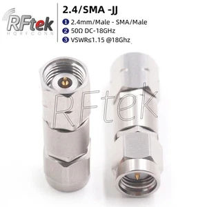 Precision 2.4mm Male To SMA Male 18GHz Microwave Adapter MMwave Test Connector - Picture 1 of 6