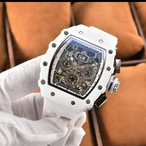 Orologio Richard Fashion Style Rapper Mille Colorful Deal Skeleton Bianco - Foto 1 di 3