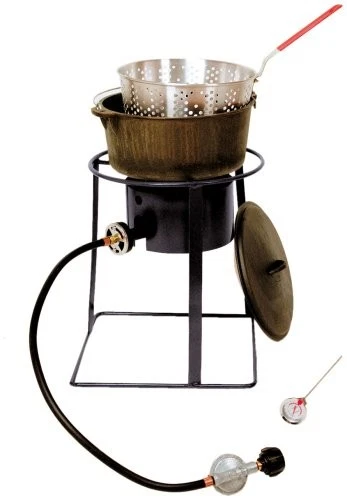 NEW King Kooker 1650 Heavy Duty Cast Iron 16" Outdoor Propane Cooker w/ Fry Pan - Image 1 of 1