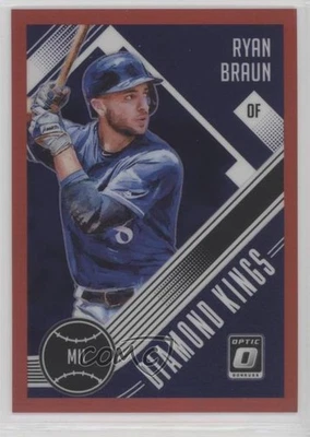 2018 Panini Donruss Optic Diamond Kings Red Prizm /99 Ryan Braun #16 - Image 1 of 2