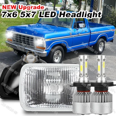 Faros LED de haz alto/bajo de 7x6" para Ford F100 1978 1979 1980 1981 1982 1983 Foto 1 de 4